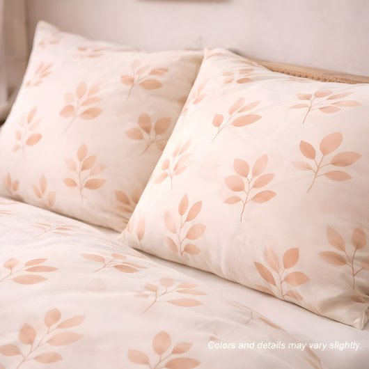 Boho Terracotta Leaf Botanical Pattern Pillowcase 枕カバー