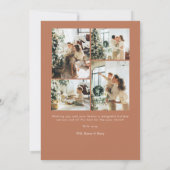 Boho Terracotta Merry Christmas Photo シーズンカード (裏面)