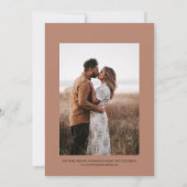 Boho Terracotta Moon Photo Save the Date Card 招待状 (裏面)