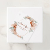 Boho Terracotta Pampas Grass Bridal Shower フェイバータグ (インサイチュ)