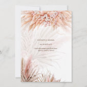 Boho Terracotta Pampas Grass PHOTO 結婚's セーブザデート (裏面)