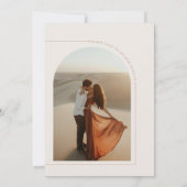 Boho Terracotta Pampas Grass Photo 結婚's 招待状 (裏面)