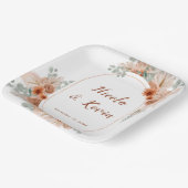 Boho Terracotta Pampas Grass wedding ペーパープレート (傾斜あり)