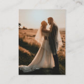 Boho Terracotta QRコードフォトウェディングRSVP エンクロージャーカード (裏面)