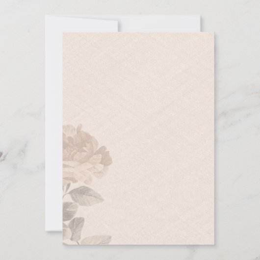 Boho Terracotta Rose Sage Greenery Wedding | 招待状 (裏面)