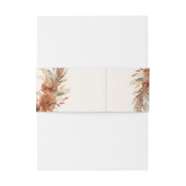 Boho Terracotta Rust Fall Floral Wedding 招待状ベリーバンド (裏面例)