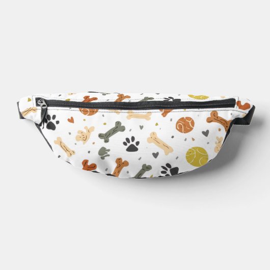 Boho Terracotta & Sage Pattern Dog Walk Essentials ファニーパック (レイダウン)