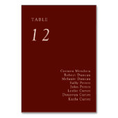 Boho Terracotta Seating Chart Wedding Copper テーブルナンバー (正面)