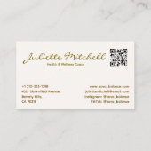Boho Terracotta Tropical Health Business Card 名刺 (裏面)