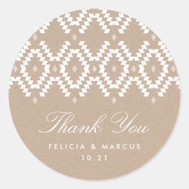 Boho Thankステッカー、クラフトフェイク ラウンドシール