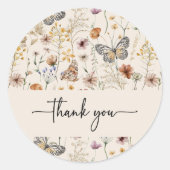 Boho Thankステッカー ラウンドシール (正面)