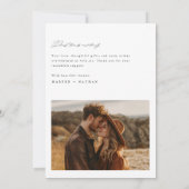 Boho Thank 素朴 You's 結婚 Photo Card サンキューカード (裏面)