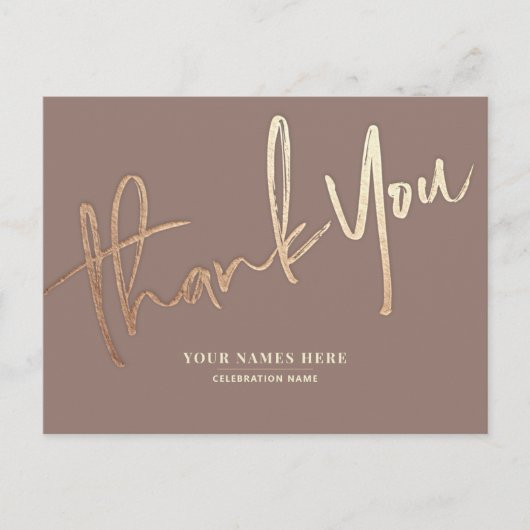 Boho Thank You エレガント Universal ポストカード (正面)