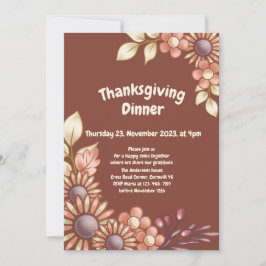 Boho Thanksgivingディナー 招待状