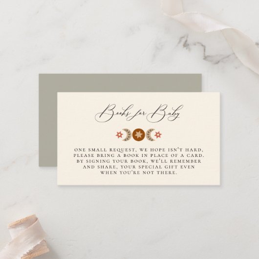 Boho Thenastical Book Request Enclosure Card（ボホ天文書 プレイスカード (正面/裏面インサイチュ)