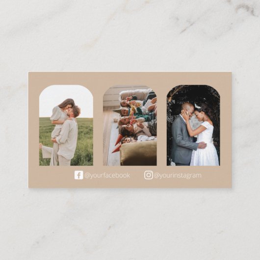 Boho Three Photo Photographer名刺 名刺 (裏面)