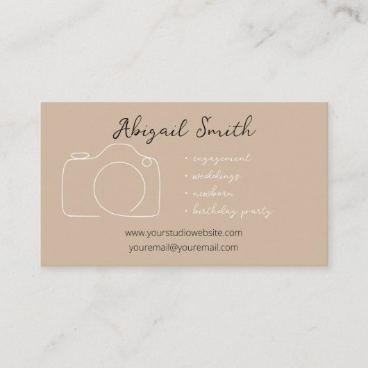 Boho Three Photo Photographer名刺 名刺 (正面)