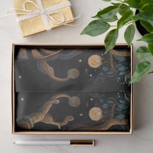 Boho Tiger in Tree with Moon 薄葉紙 (ギフト)