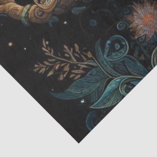 Boho Tiger in Tree with Moon 薄葉紙 (詳細)