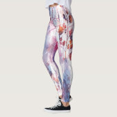 Boho Tigs and Feather：ファッショナブルなアートワーク レギンス (左)