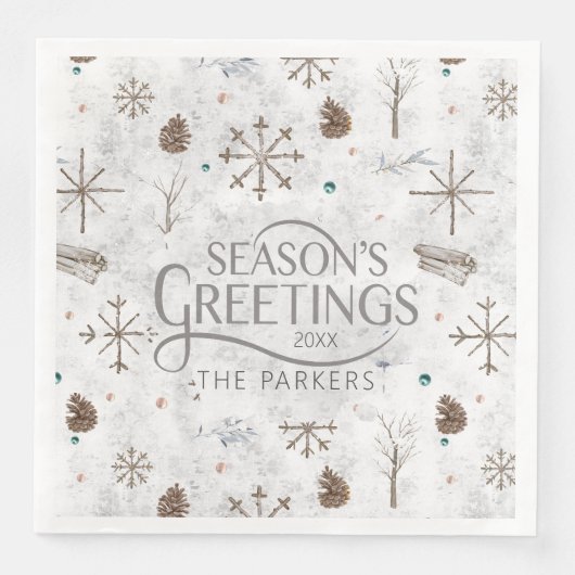 Boho Tigs & Pinecone Christmas ID986 (正面)