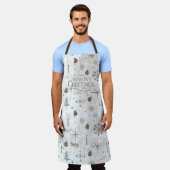 Boho Tigs & Pinecone Christmas ID986 エプロン (着用した状態)