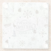 Boho Tigs & Pinecone Christmas ID986 ガラスコースター (裏面)