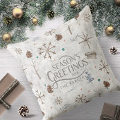 Boho Tigs & Pinecone Christmas ID986 クッション