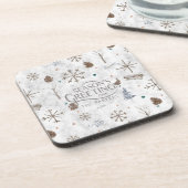 Boho Tigs & Pinecone Christmas ID986 コースター (左側)