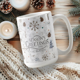 Boho Tigs & Pinecone Christmas ID986 コーヒーマグカップ