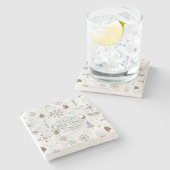 Boho Tigs & Pinecone Christmas ID986 ストーンコースター (横)