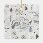 Boho Tigs & Pinecone Christmas ID986 セラミックオーナメント (裏面)