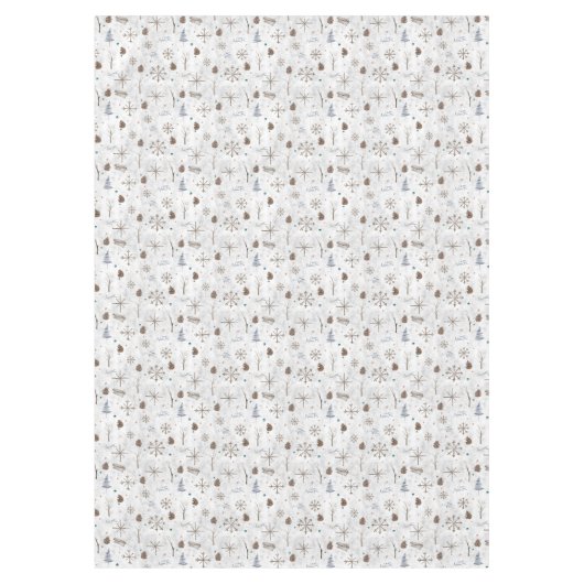 Boho Tigs & Pinecone Christmas ID986 テーブルクロス (正面)