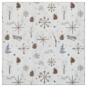 Boho Tigs & Pinecone Christmas ID986 ファブリック (見本)