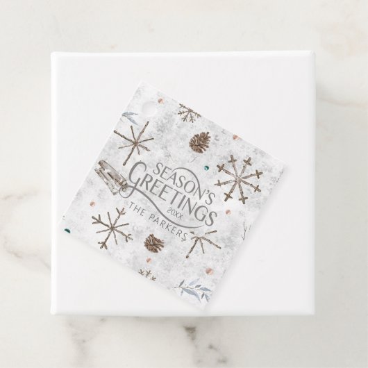 Boho Tigs & Pinecone Christmas ID986 フェイバータグ (インサイチュ)