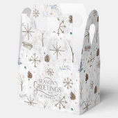 Boho Tigs & Pinecone Christmas ID986 フェイバーボックス (オープン)