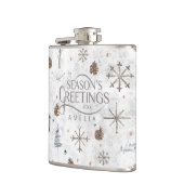 Boho Tigs & Pinecone Christmas ID986 フラスク (左)