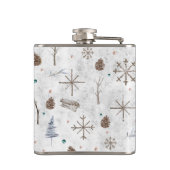 Boho Tigs & Pinecone Christmas ID986 フラスク (裏面)