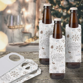 Boho Tigs & Pinecone Christmas ID986 ボトルネックタグ