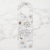 Boho Tigs & Pinecone Christmas ID986 ボトルネックタグ (正面)