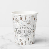 Boho Tigs & Pinecone Christmas ID986 紙コップ (裏面)