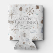 Boho Tigs & Pinecone Christmas ID986 缶クーラー (裏面)