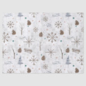 Boho Tigs & Pinecone Christmas ID986 薄葉紙 (正面)