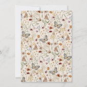 Boho Tiny Wilflowerブライダルシャワー招待 招待状 (裏面)