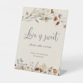 Boho Tiny Wilflower Love Is Sweet Sign 台座サイン (正面)