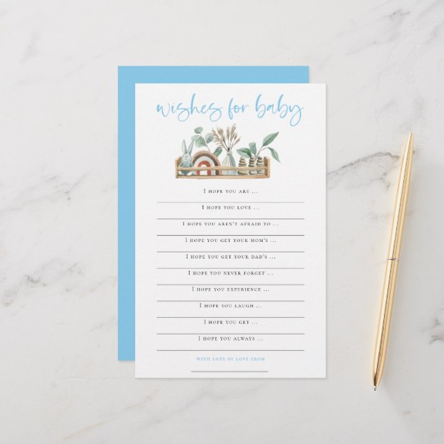 Boho Toys男の子が赤ちゃんのシャワーゲームを望む|過去記事 (正面/裏面インサイチュ)