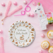 Boho Toys Welcome Baby ペーパープレート (パーティー)