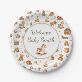 Boho Toys Welcome Baby ペーパープレート