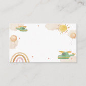 Boho Travel Helicopter Diaper Raffle Baby Shower エンクロージャーカード (裏面)