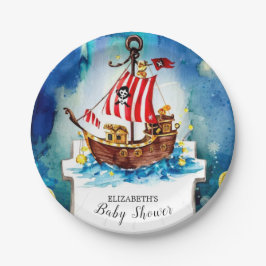 Boho Treasure Pirateベビーシャワー ペーパープレート
